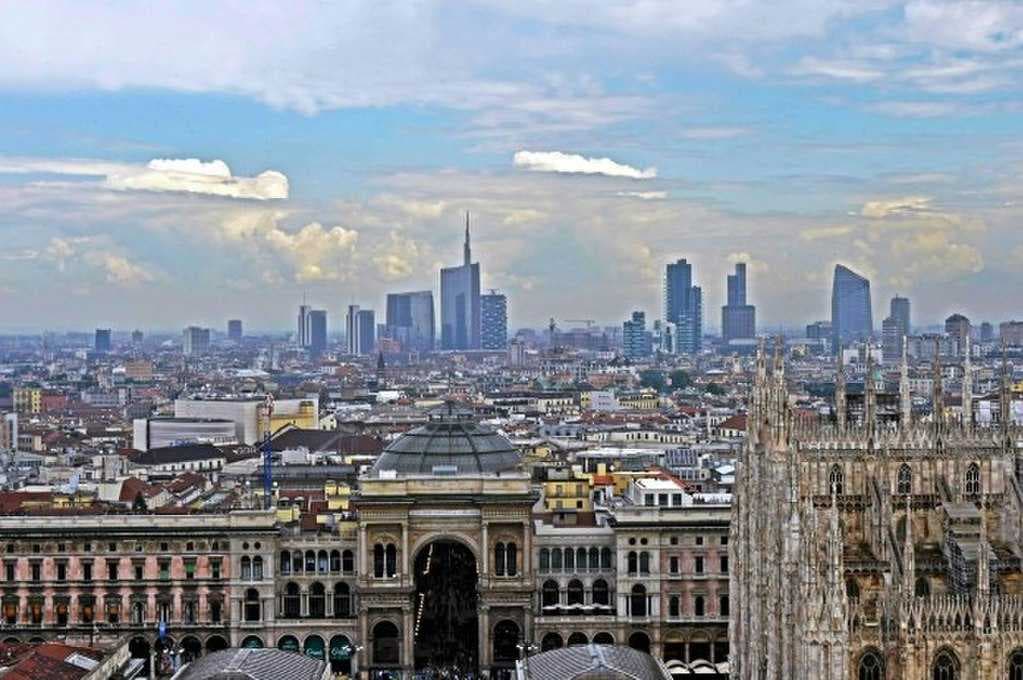 Aerial view of the city
