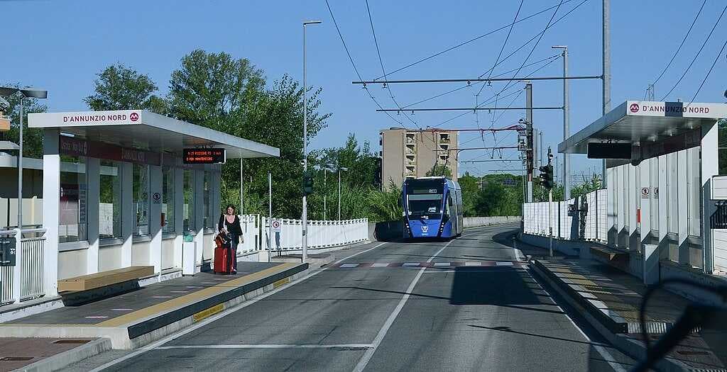 D'Annunzio Nord is one of six Metromare stations located within Riccione.