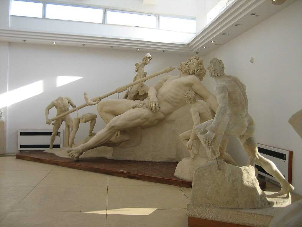 The central group of the Sperlonga sculptures, with the Blinding of Polyphemus