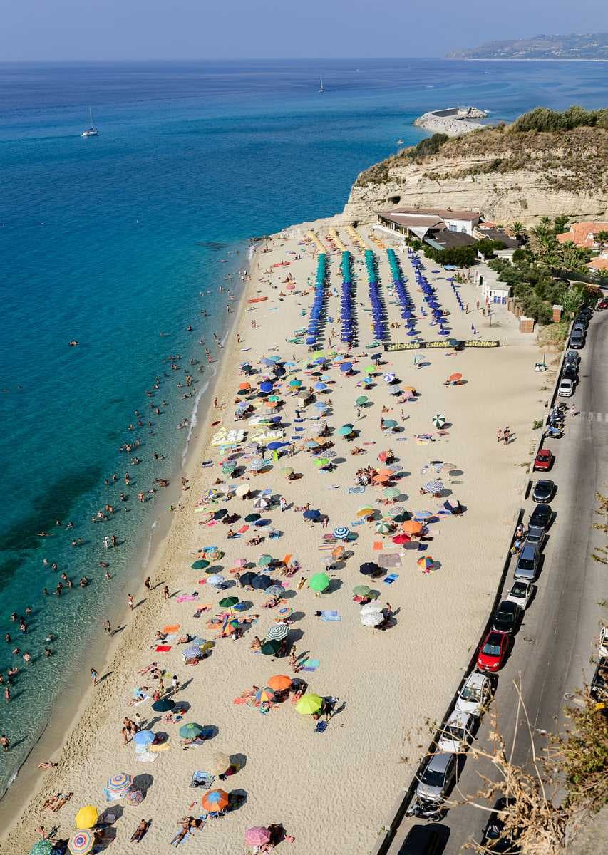 The beach as seen from Santa Maria dell'Isola.
