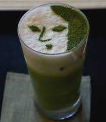 A picture of matcha latte