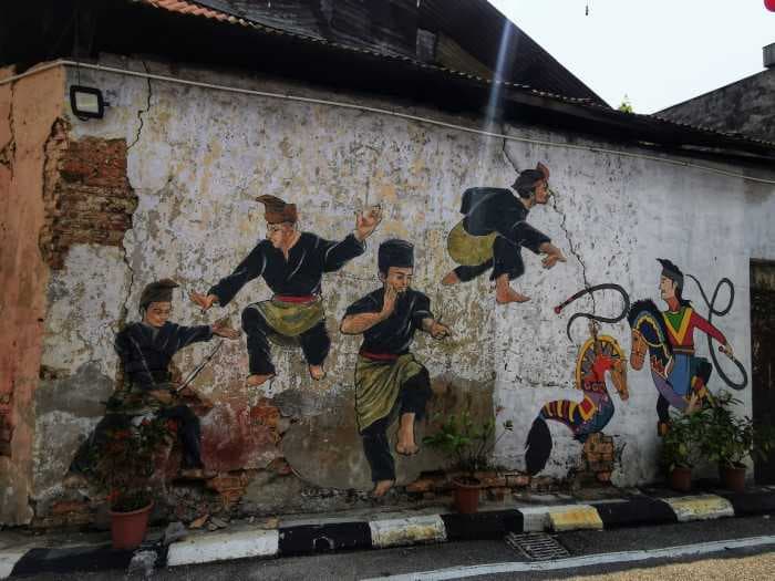 One of the murals along the Maharani Mural Lane in Muar