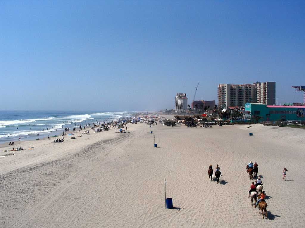 Rosarito Beach with the Rosarito Beach Hotel in the background (Source)