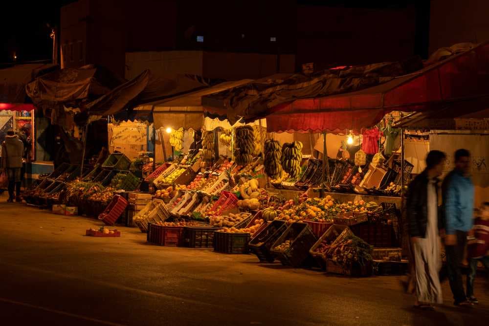 Night Fruit Market, Morocco