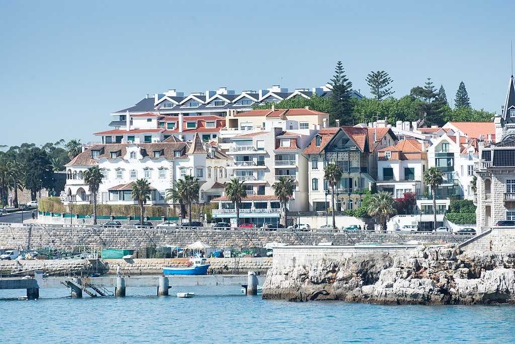 Coast view of Cascais, Portugal.