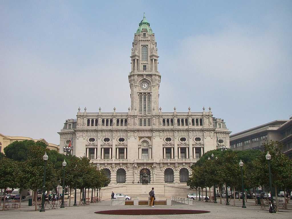 Porto City Hall in the Avenida dos Aliados