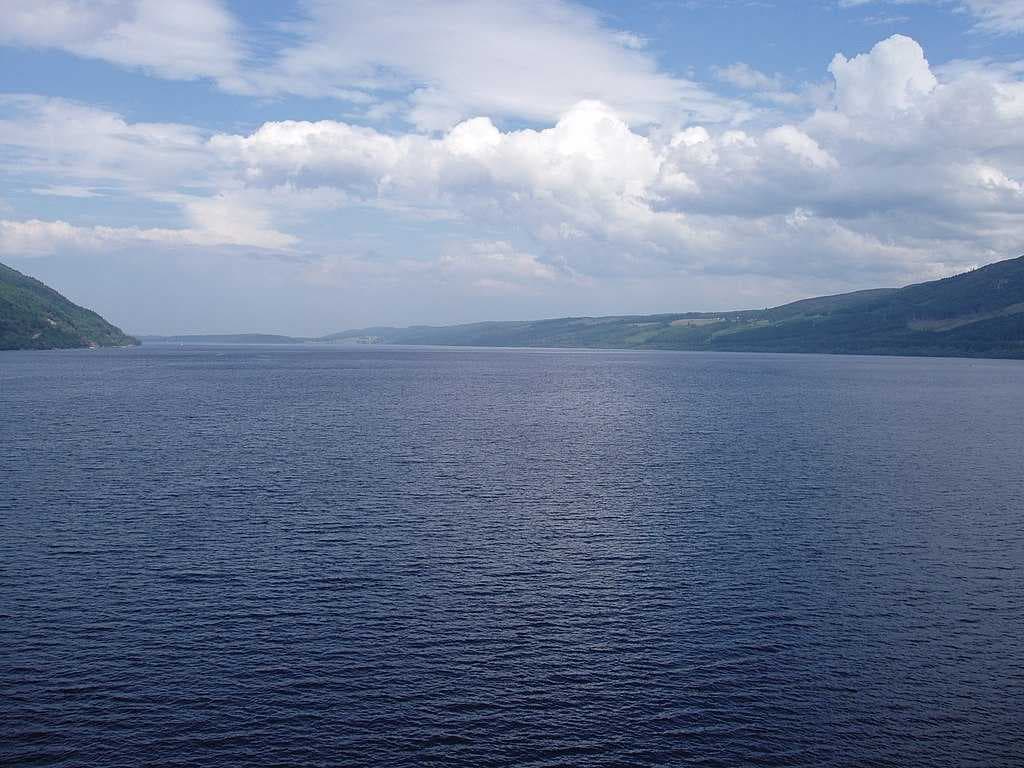Urquhart Bay and Loch Ness viewed from Grant's Tower at Urquhart Castle