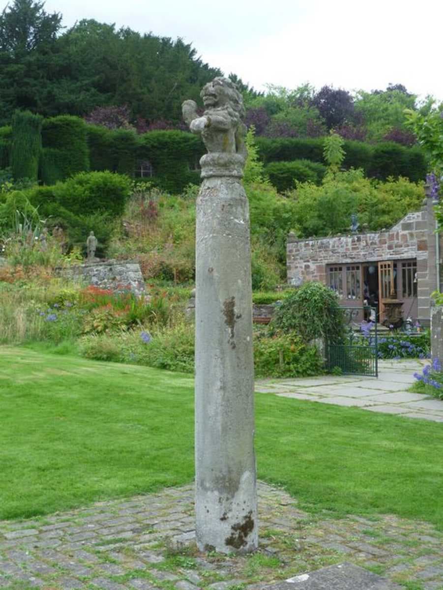 A prior version of Perth's mercat cross was moved to the grounds of nearby Fingask Castle after it was deemed an obstruction to street traffic