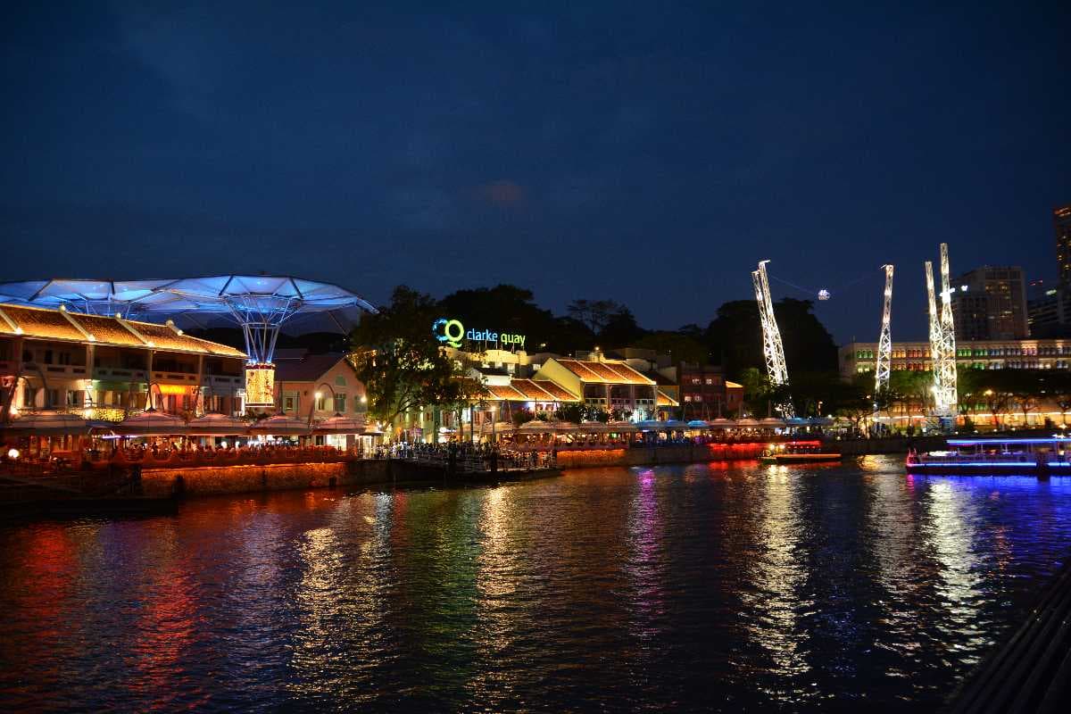 Clarke Quay - Riverside Quay famous for Night life in Singapore