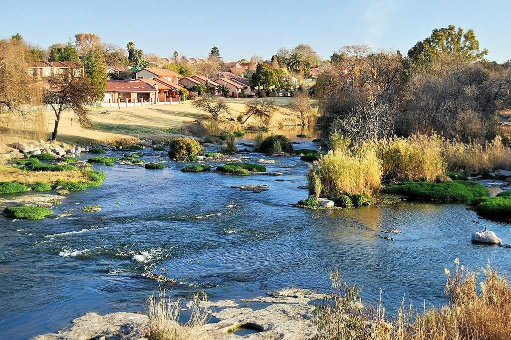 The West End suburb of Parys on the south bank of the Vaal River