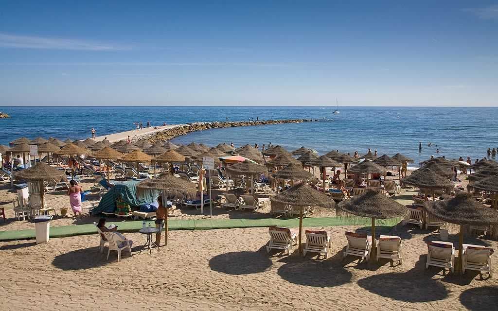 The beach-front in Marbella