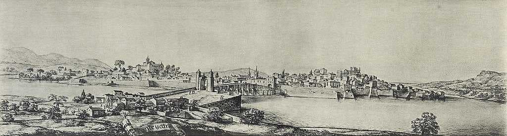 Pontevedra in 1669 in an illustration by Pier Maria Baldi