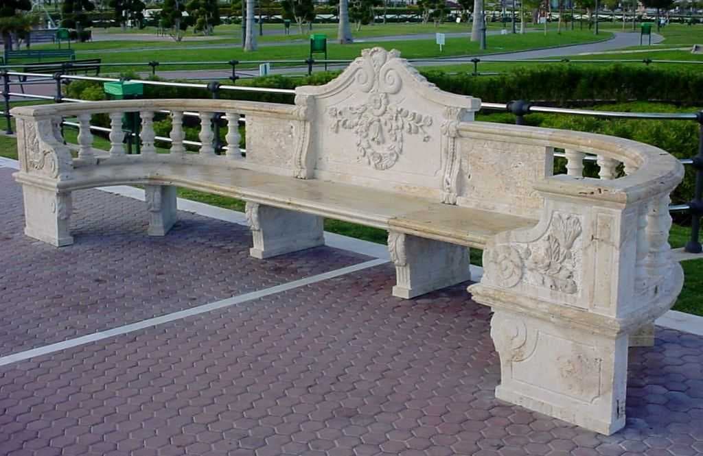 Stone bench in Torremolinos