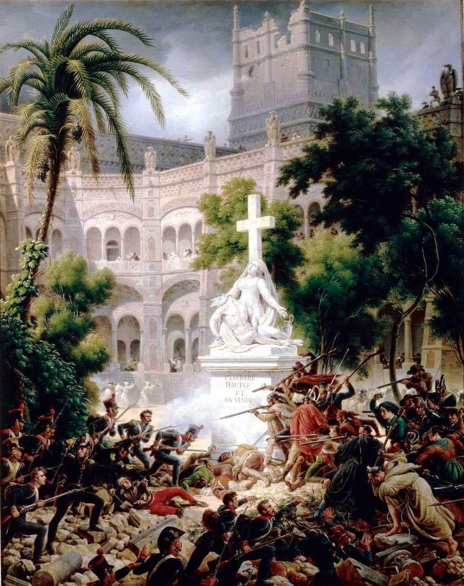 Assault of the French Army at Santa Engracia Monastery on 8 February 1809 during the Peninsular War. Oil on canvas, 1827.