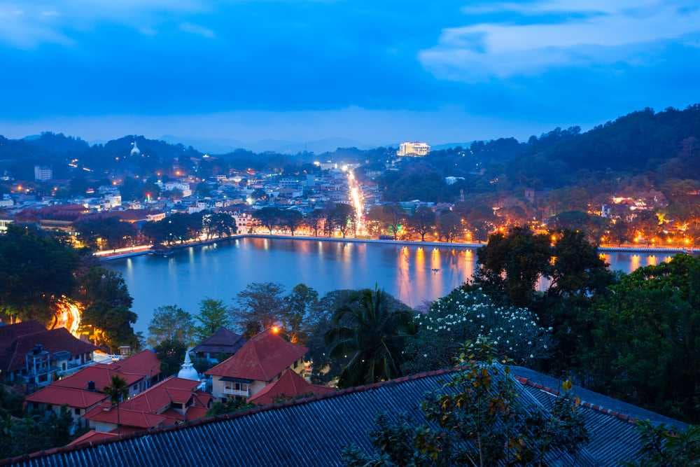 Scenic View of Kandy City and Lake, Sri Lanka
