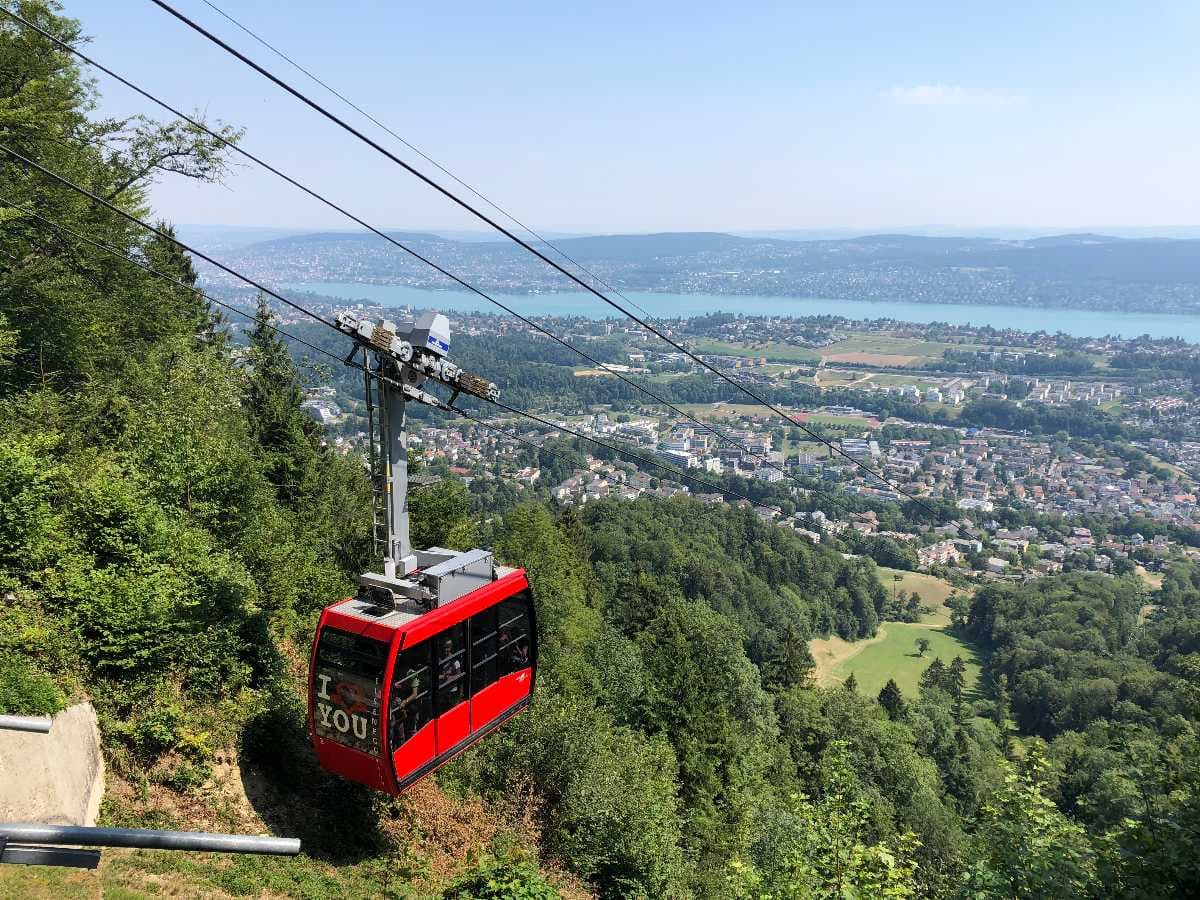 Picturesque view of Adliswil Felsenegg Cable Car