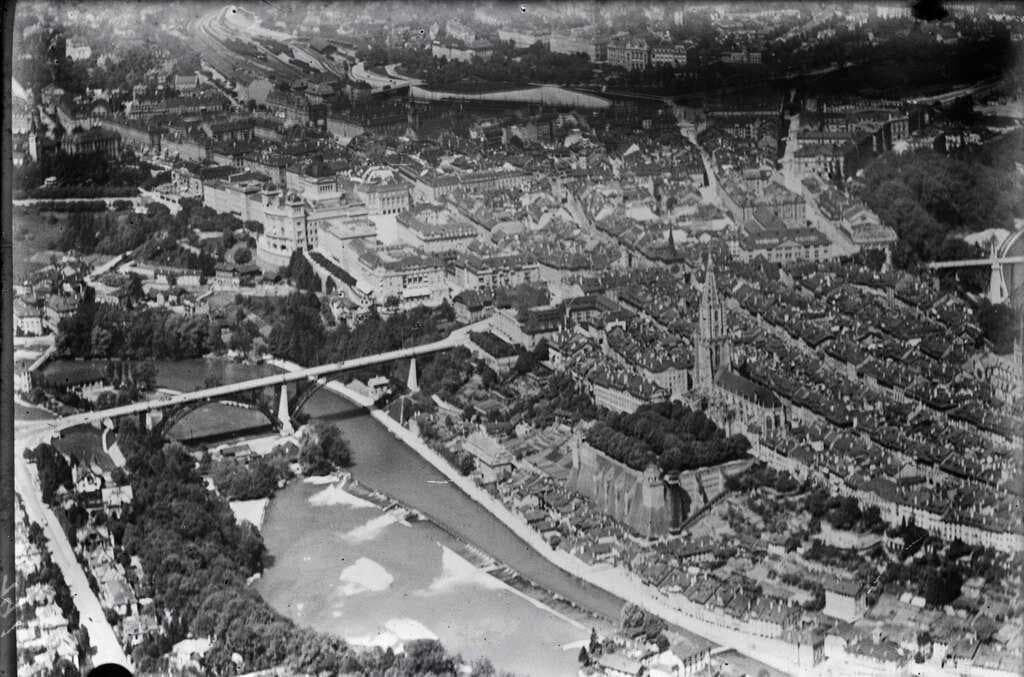 Aerial view by Walter Mittelholzer (1919)