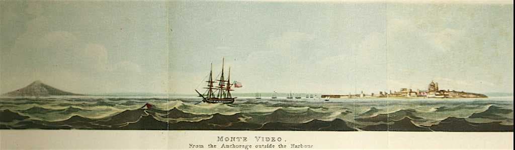 Monte Video from the Anchorage outside the Harbour by Emeric Essex Vidal (1820).  The earliest securely dated picture of the city.[33]