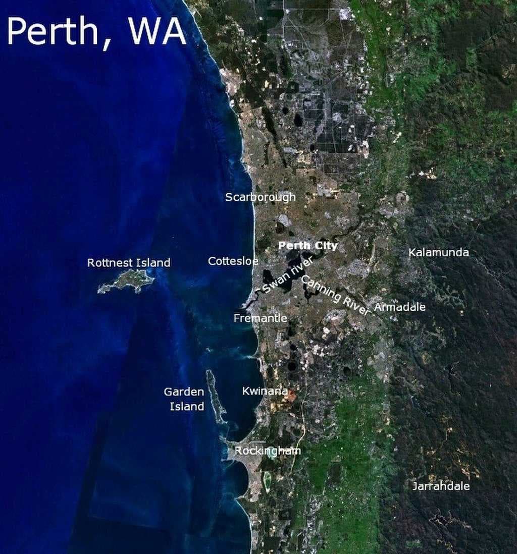 Satellite image of Perth