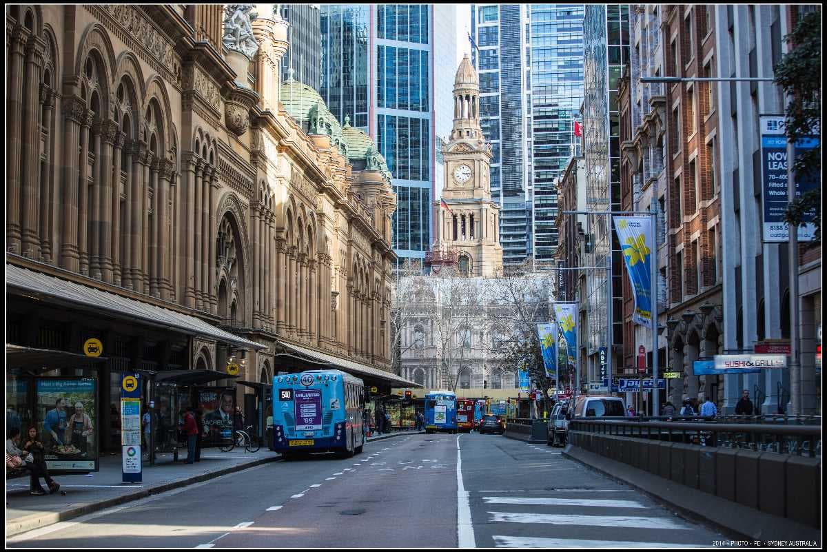 Side View of Queen Victoria Building and Town Hall