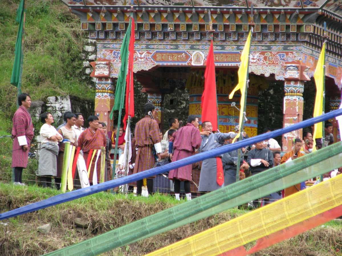 Archery Tournament in Bhutan