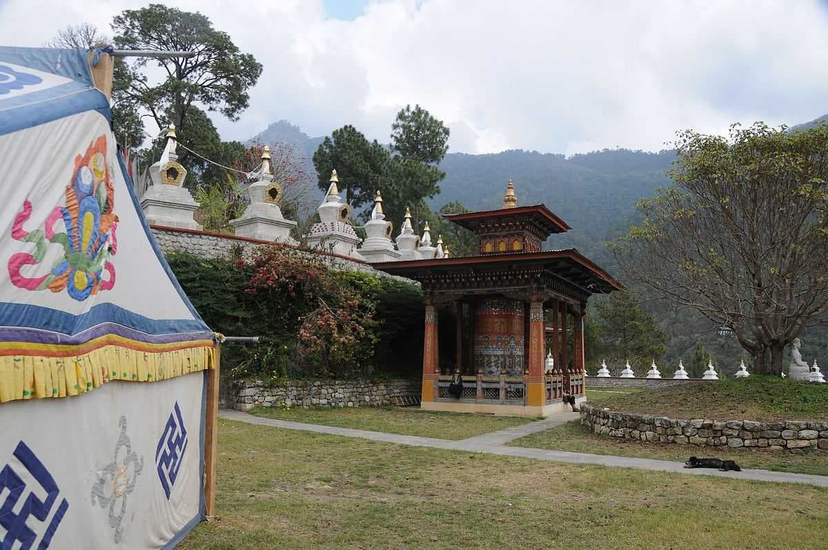 View from Khamsum Yulley Namgyal Chorten