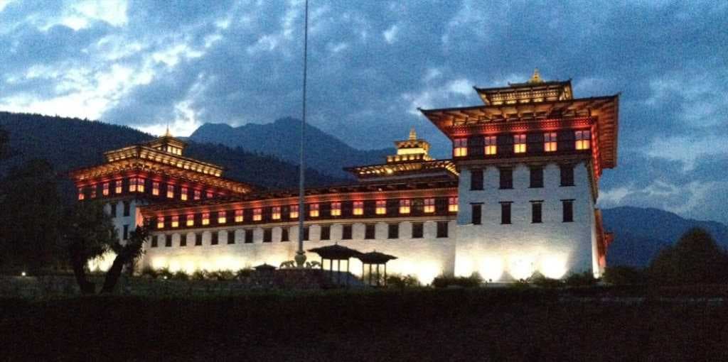Nightview of Dechencholing Palace
