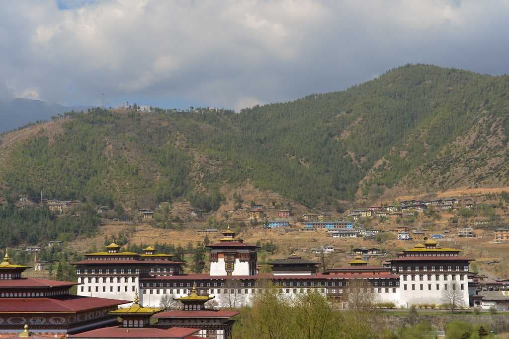 Tashichho Dzong in Thimphu, Bhutan