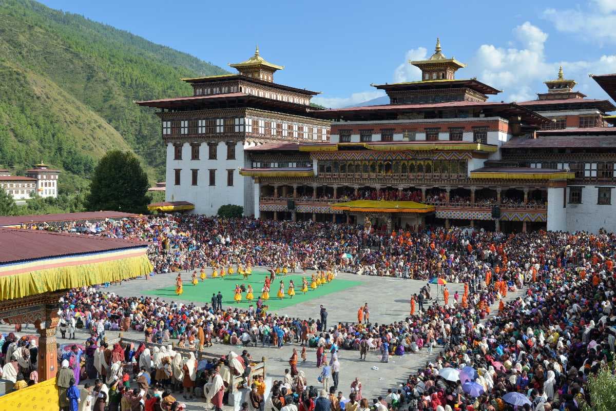 The Thimphu Tshechu is a 3-day Festival Celebrated in the Tashichho Dzong