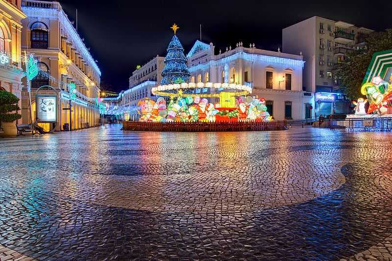 The Senado Square decked up during the Chinese New Year festival