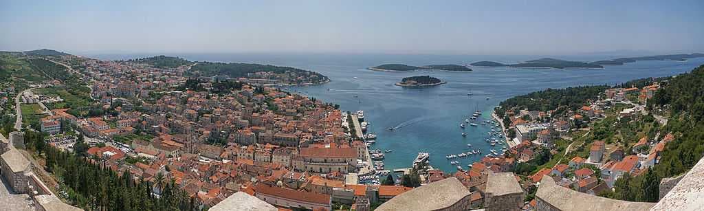 Panoramic view of the town of Hvar
