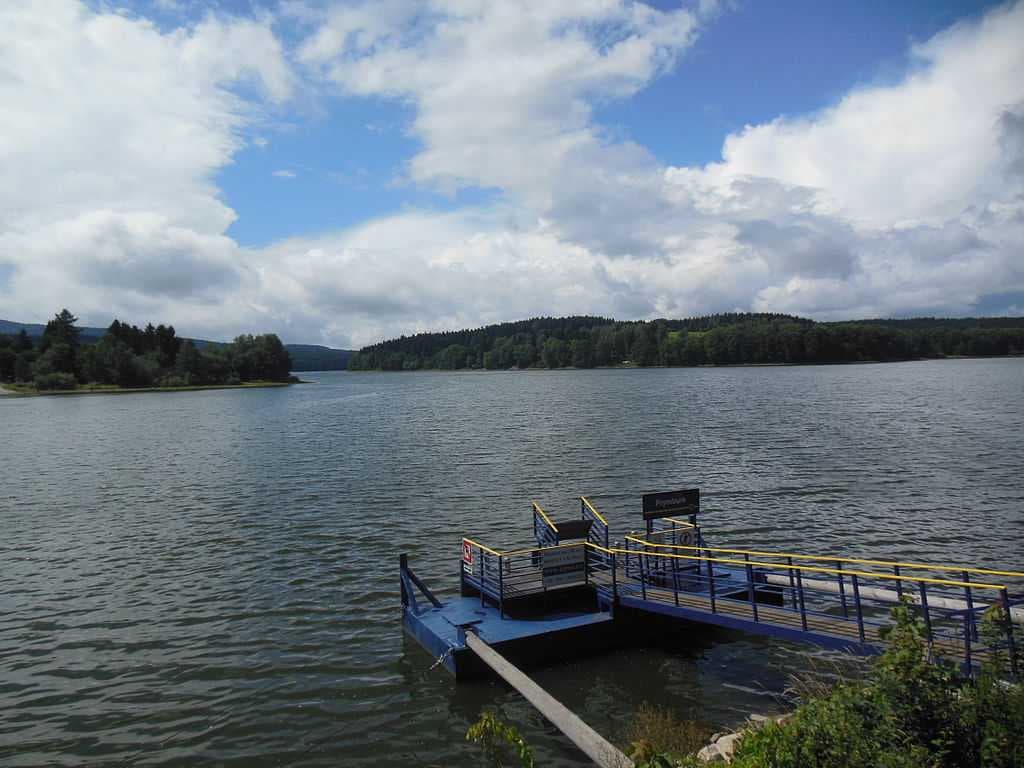 Small wharf on the Lipno Reservoir