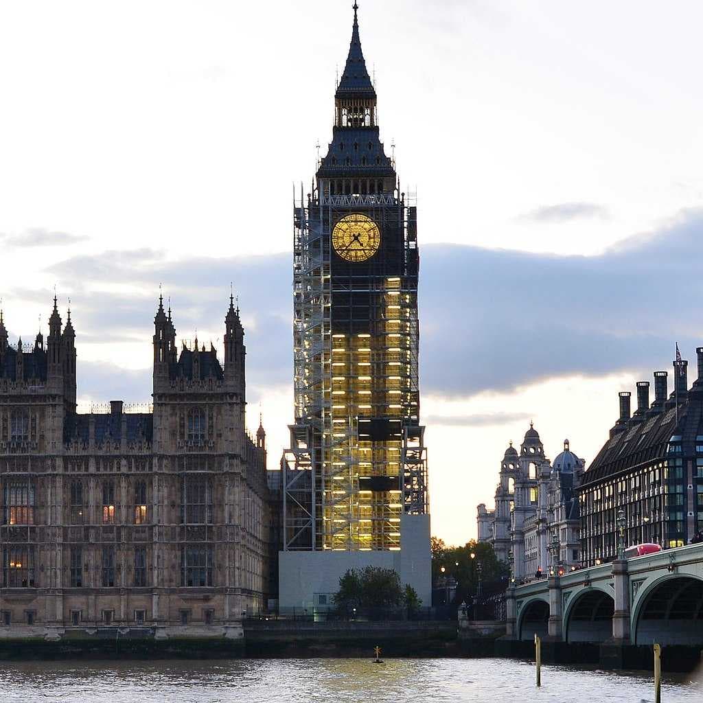 Scaffolding was put up in 2017.