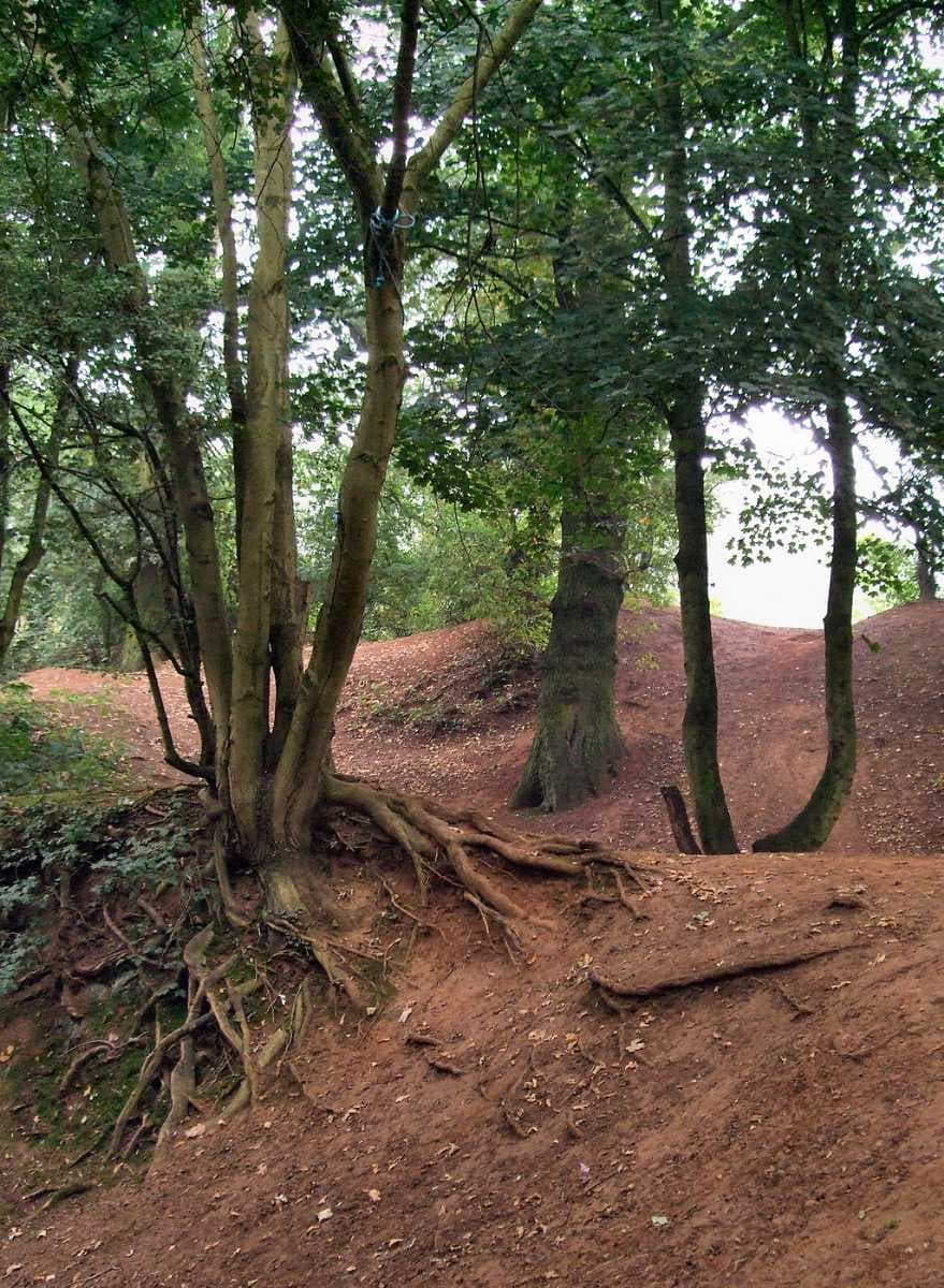 Earthworks at Hunsbury Hill, which was a settlement during the Iron Age