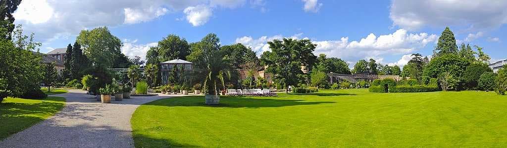 Panorama of the courtyard of Botanischer Garten Karlsruhe