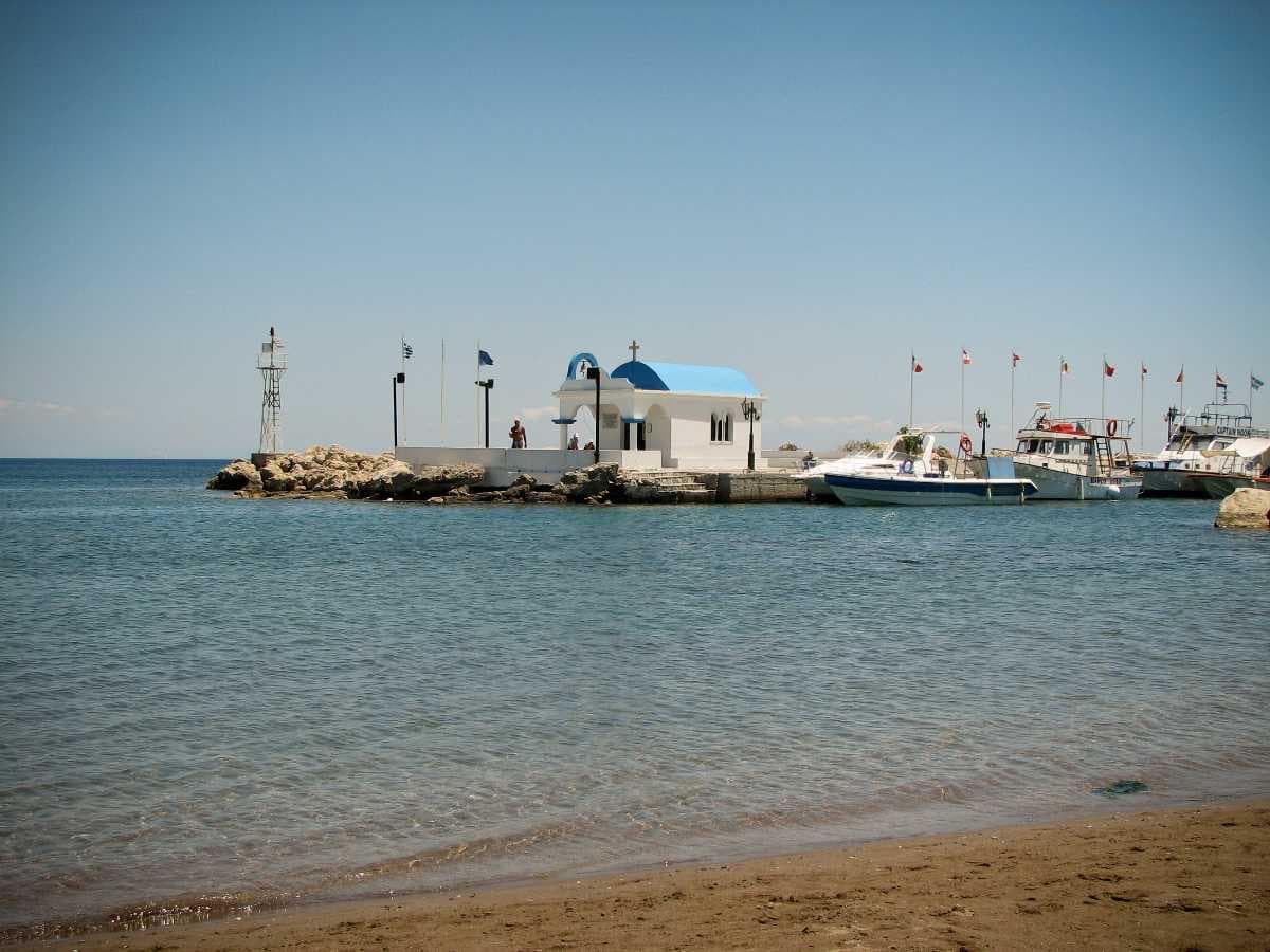 Scenic View of Faliraki Harbour