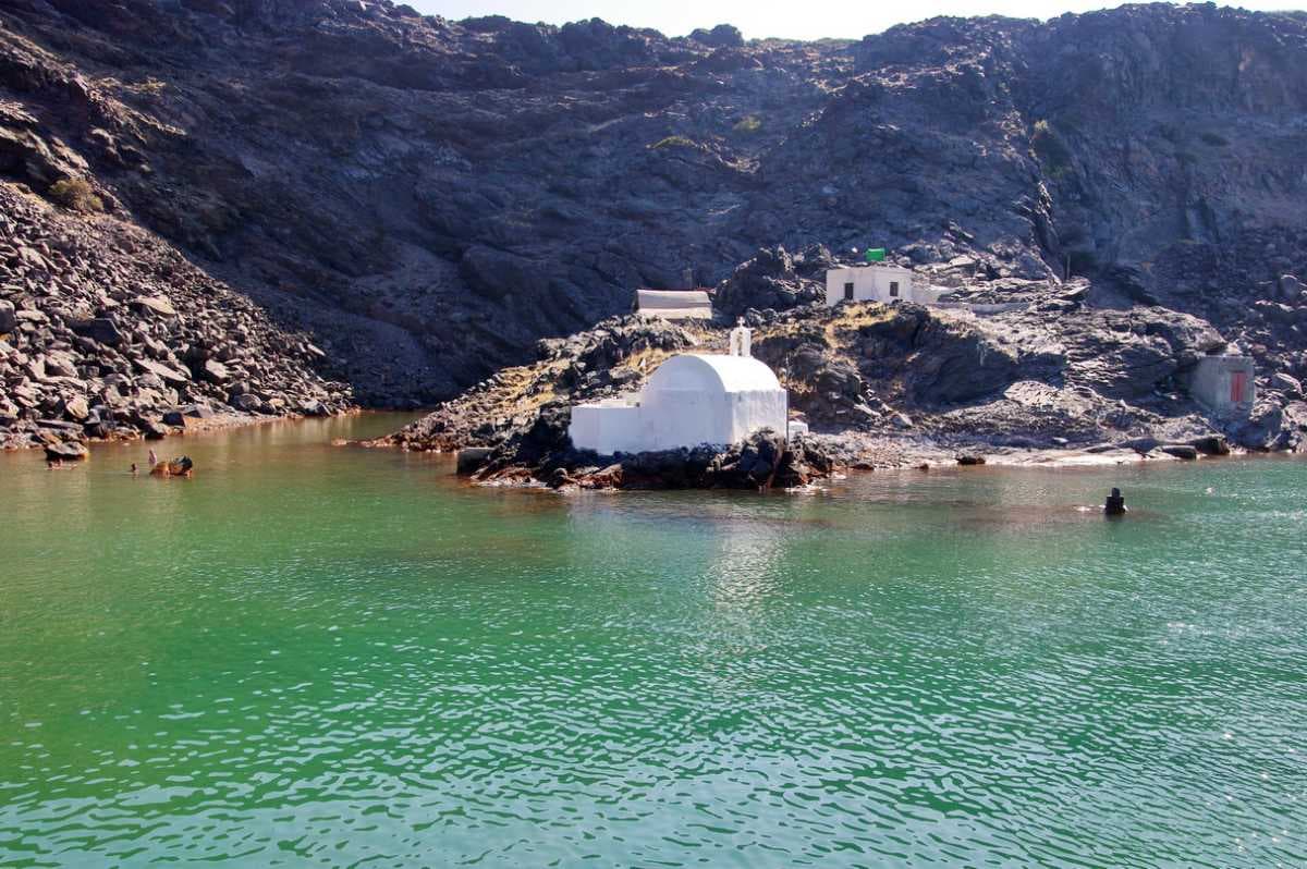 Swim in the Hot Springs, Santorini, Greece