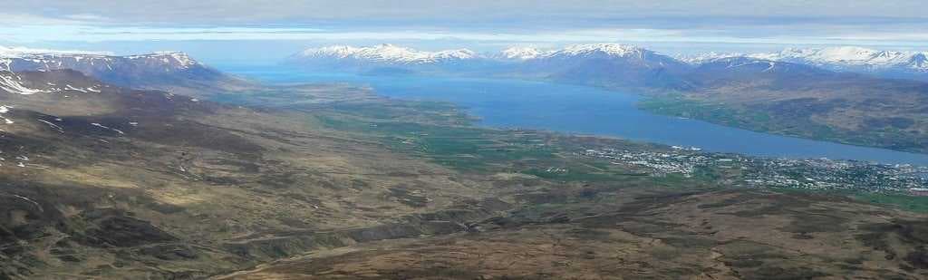 Aerial view of the fjord