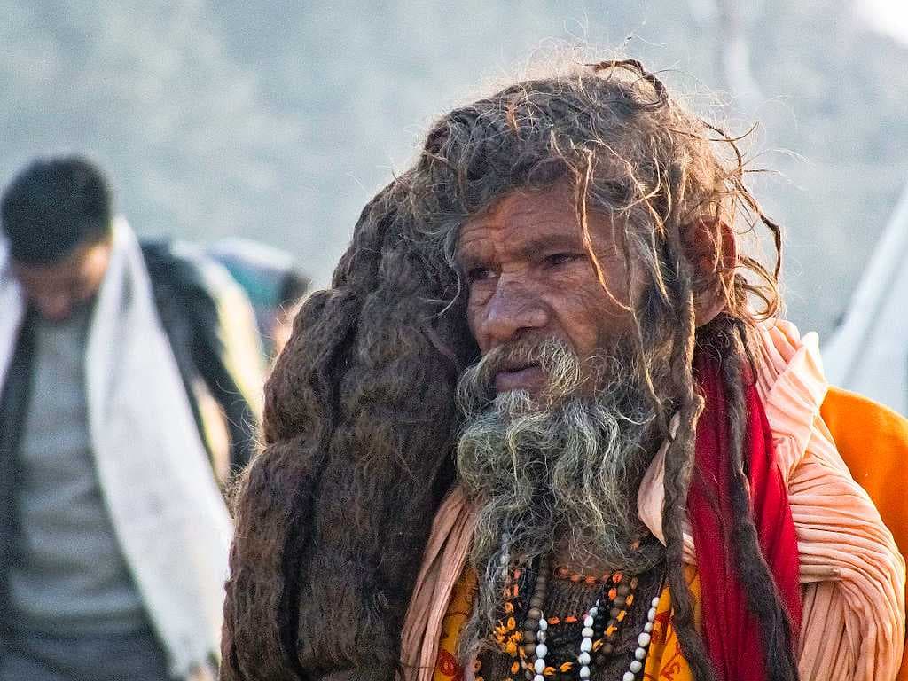 A sadhu at Maha Kumbh, c. 2013.