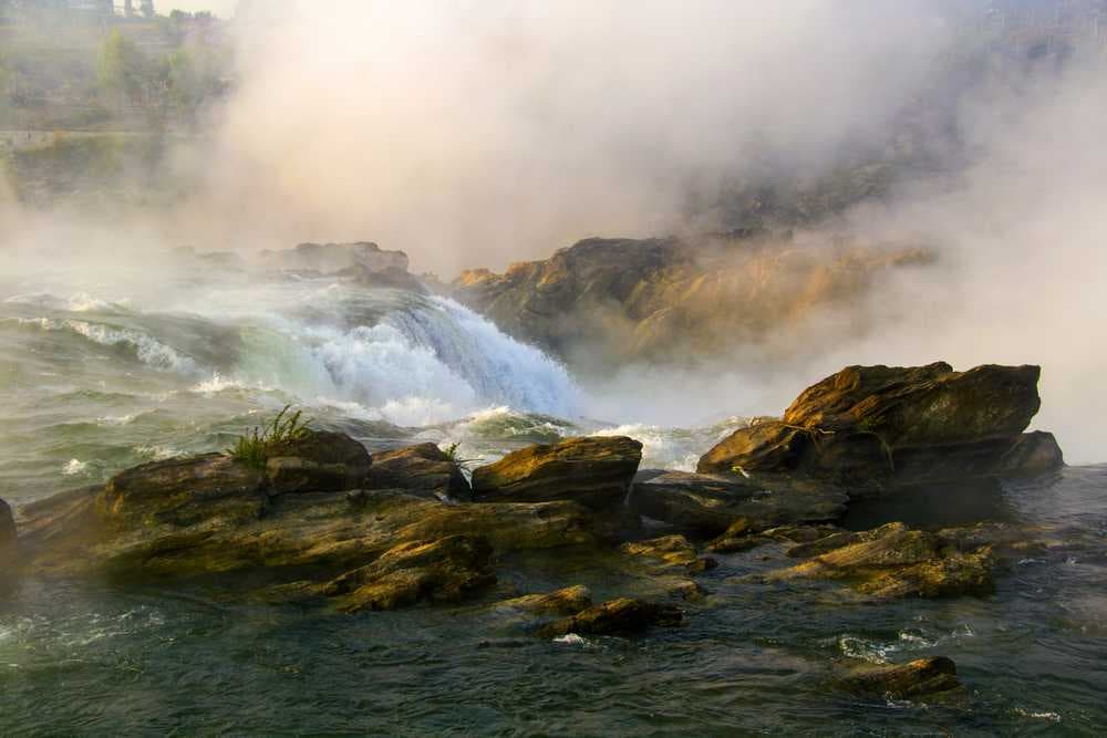 Misty Morning View of Narmada River