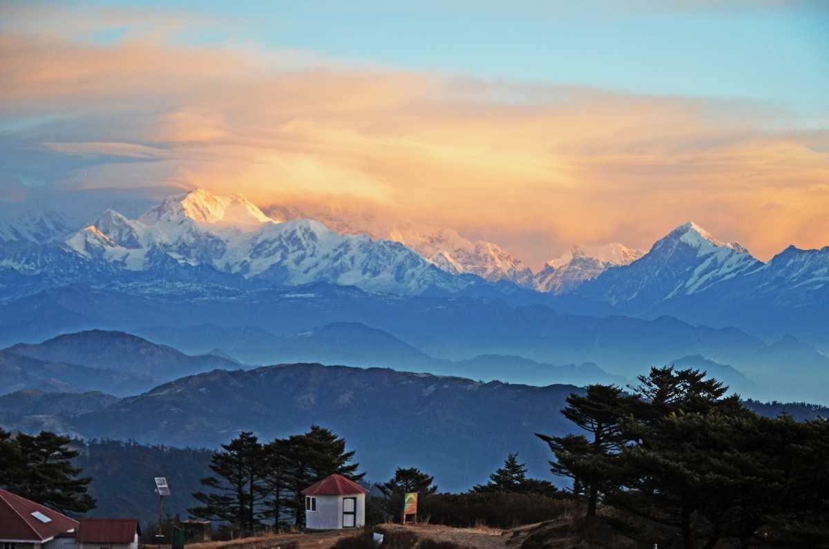 Breathtaking sunrise during Sandakphu Trek