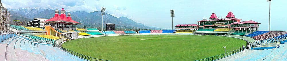 Panorama of the HPCA Stadium in Dharamsala