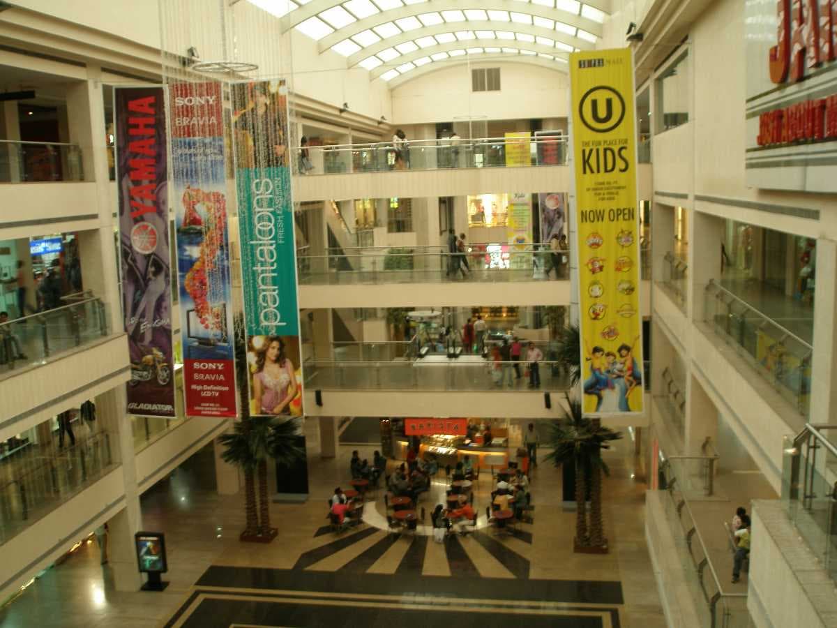 Inside the mall.