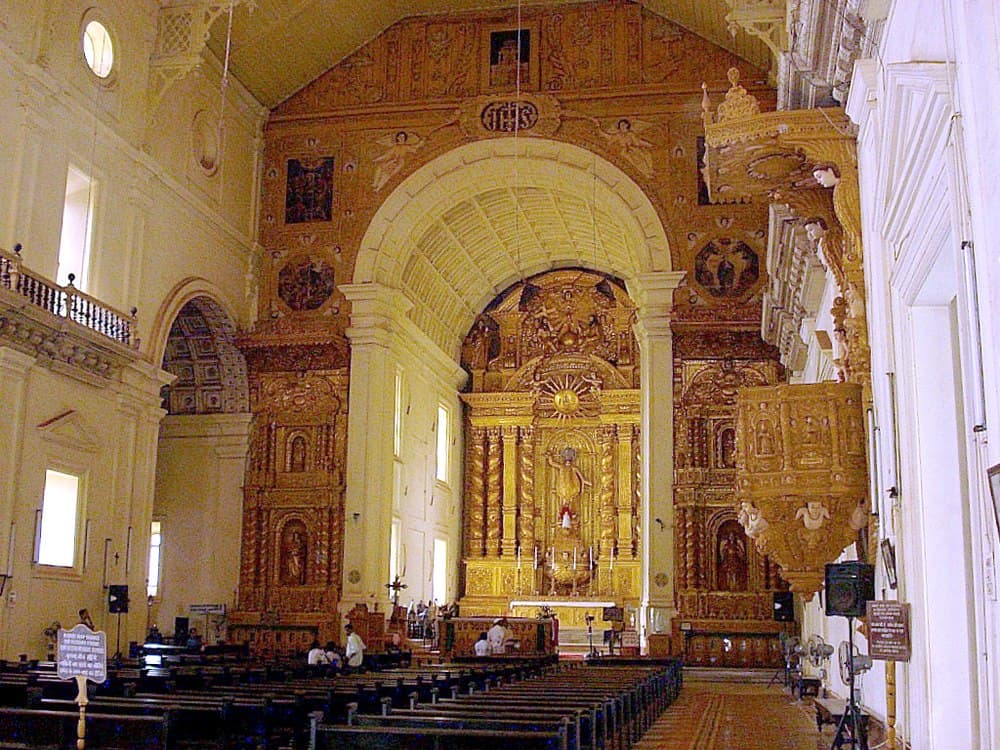 Prayer Hall Inside Basilica of Bom Church