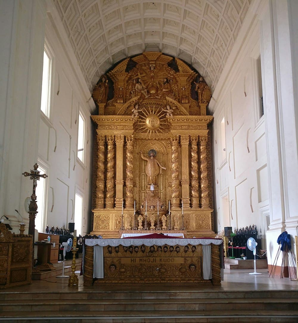 Main Altar at Basilica of Bom Church, Goa