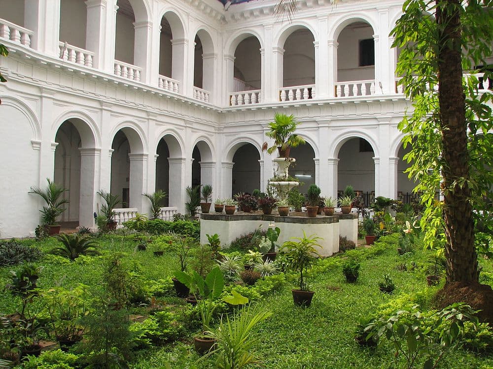 Courtyard of Basilica of Bom Built in Portuguese Style Architecture