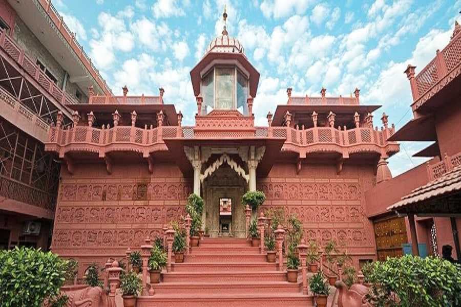 Digamber Jain Mandir Sanghiji - Ancient Jain Temple Built with Red Stone