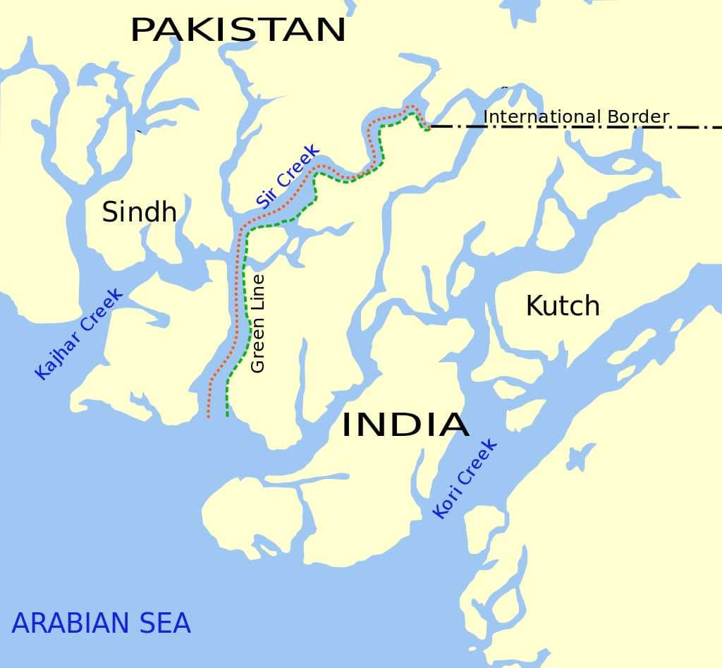 Creeks in Great Rann of Kutch area
