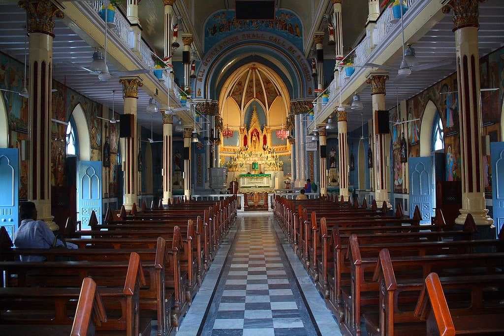 The altar of Mount Mary Church, Bandra