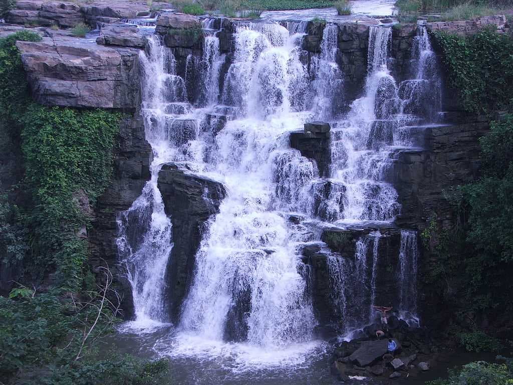 Beautiful View of Ethipothala Waterfall